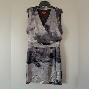 Hugo Boss Sleeveless Mini Dress Silky Wrap Style Business Casual Office